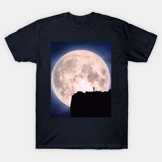 Big Moon T-Shirt by DreamCollage